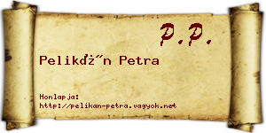 Pelikán Petra névjegykártya