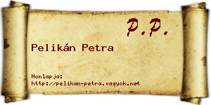 Pelikán Petra névjegykártya